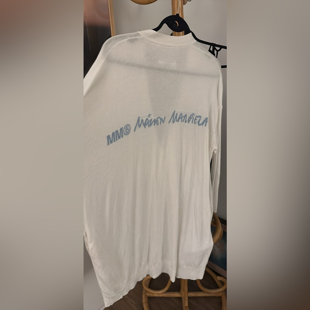 MM6 Maison Martin Margiela White Cardigan - Picture 2 of 3